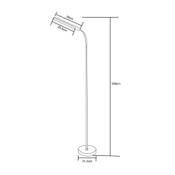LAMPA PODŁOGOWA BIAŁA/WHITE (SM-605-WH) - Zuma Line
