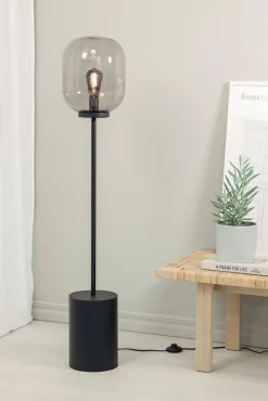 Lampa Podłogowa BROOKLYN 1L Black/Smoke (108425) - Markslojd