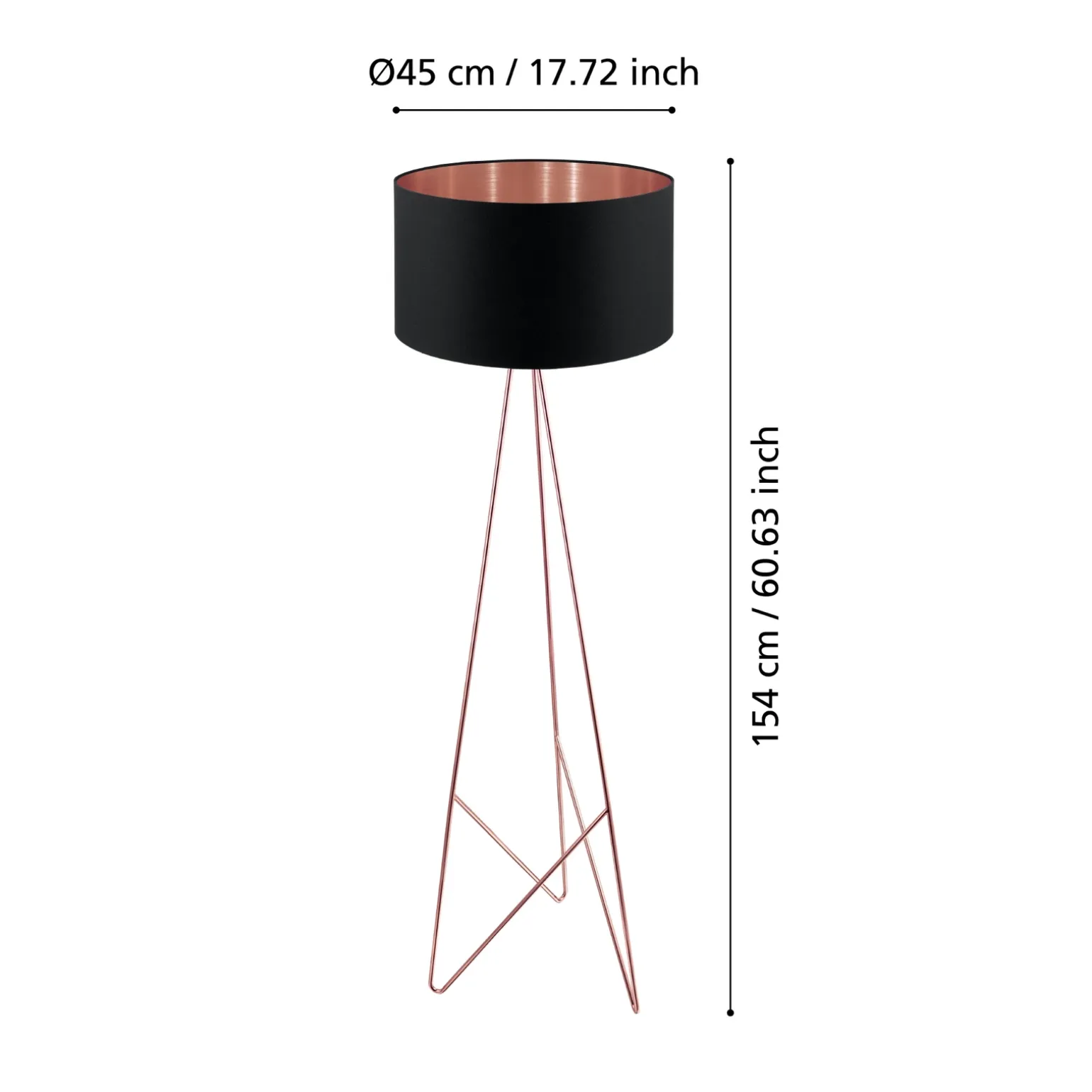 Lampa Podłogowa CAMPORALE miedź (39229) - EGLO