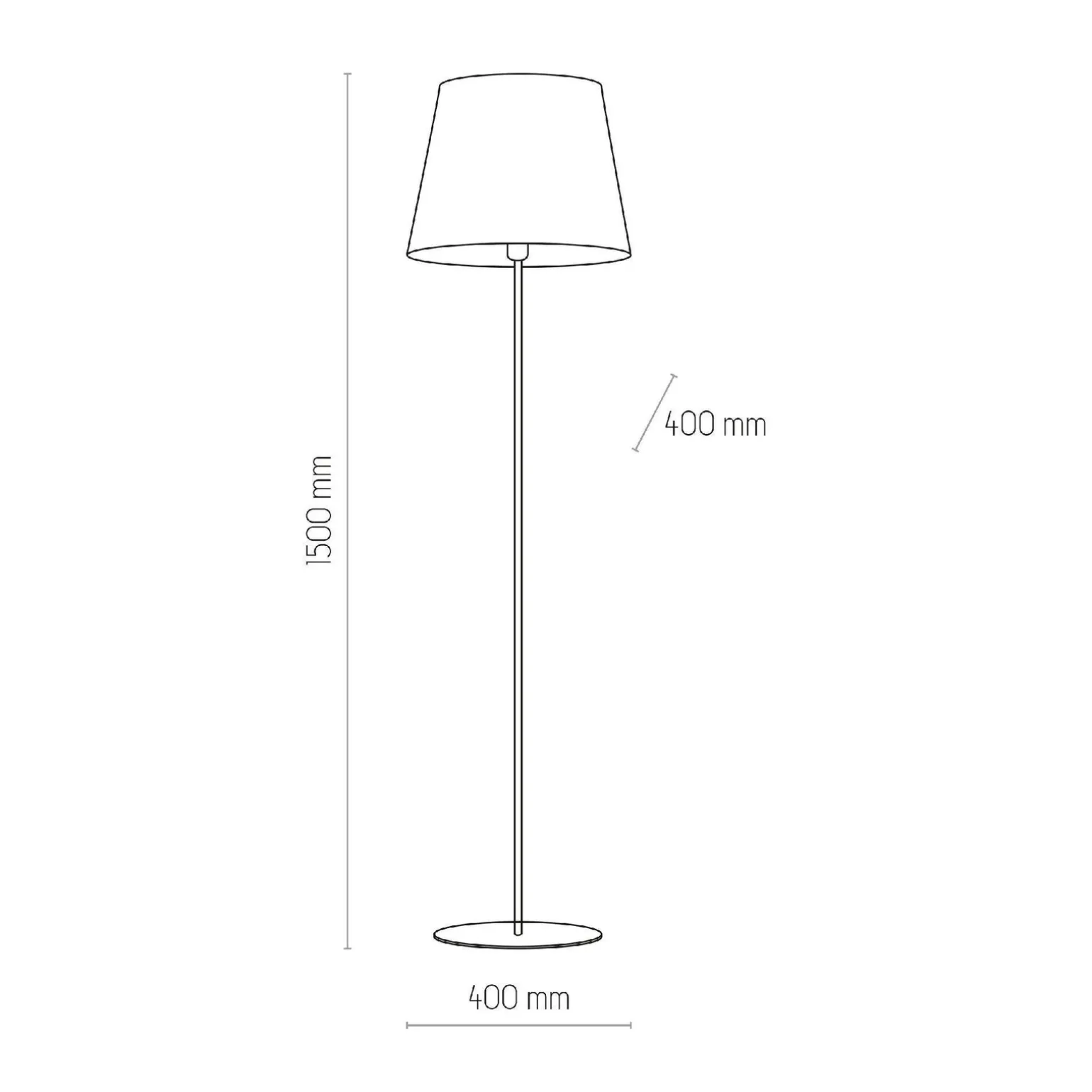 Lampa podłogowa CHICAGO LINEN 1 PŁ (5151) - TK Lighting