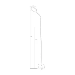 LAMPA PODŁOGOWA CZARNA/BLACK (SM-609-BL) - Zuma Line