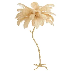 Lampa podłogowa EMU pióra beżowe 150 cm (ST-DN128-F beige) - Step into Design