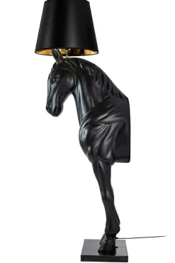 Lampa podłogowa KOŃ HORSE STAND M czarna - włókno szklane (JB001L) - King Home