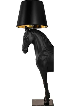Lampa podłogowa KOŃ HORSE STAND S czarna - włókno szklane (JB001S) - King Home