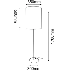 Lampa podłogowa Lamego F Wąska - Jutowa (1700 mm) (2025) - Shilo