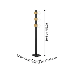 Lampa Podłogowa LEVANTARA czarna (390194) - EGLO