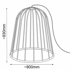 Lampa podłogowa no. moon O F - Platyna mat (930 mm) (2007) - Shilo