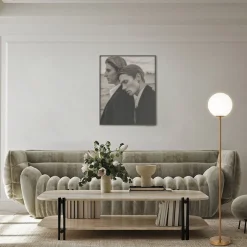 Lampa podłogowa Ring czarna (MOD013FL-01B) - Maytoni