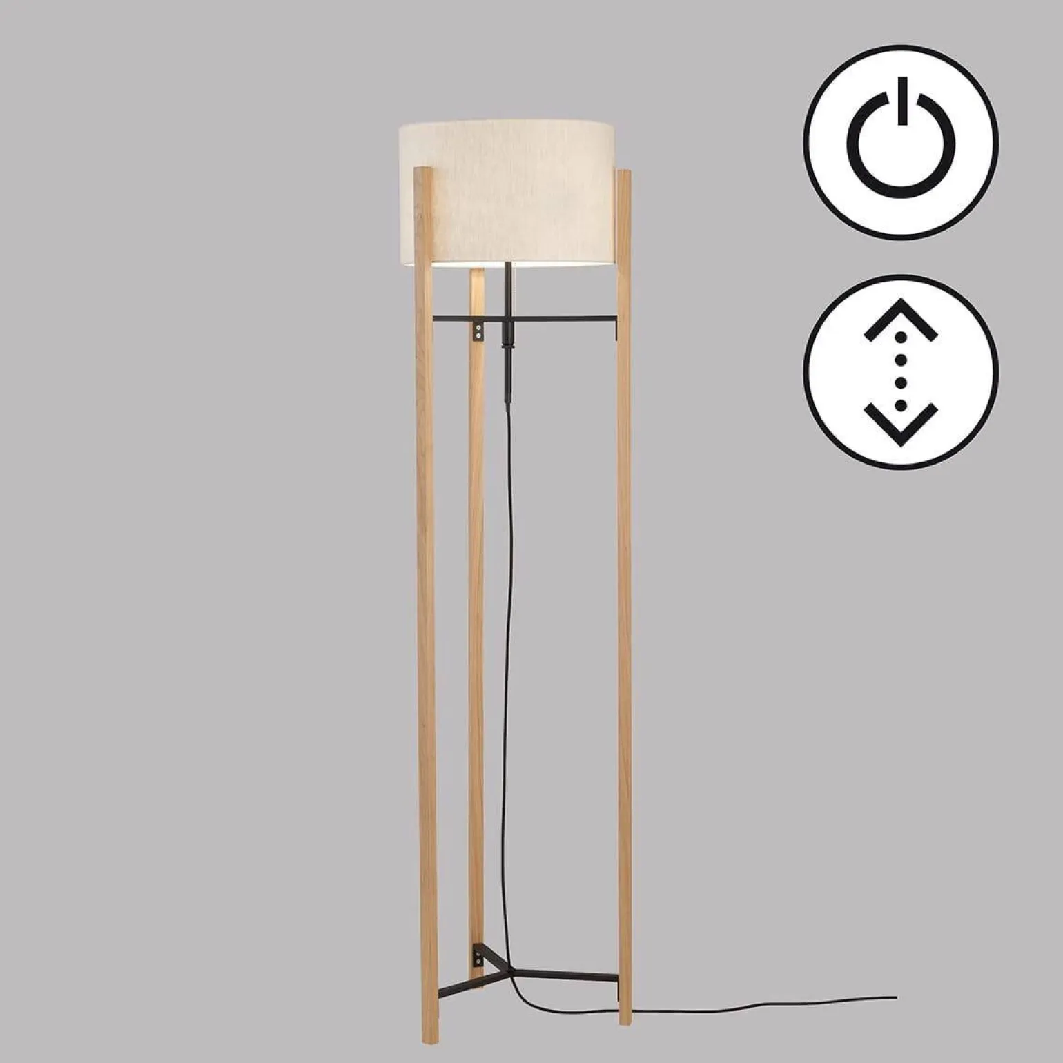 Lampa Podłogowa SHINE-WOOD (40484) - Fischer&Honsel