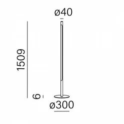 Lampa podłogowa THIN TUBE LED TERAKOTA (26551-L940-D9-00-83) - Aqform