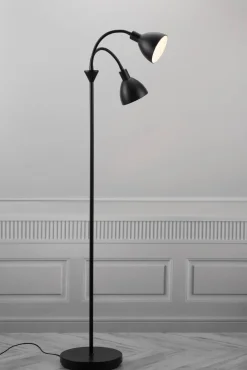 Lampa podłogowa z 2 kloszami RAY Nordlux E14 2X40W Metal Czarny