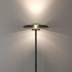 Lampa podłogowa z dotykowym ściemniaczem PURE VITRUM SZARY (481-15) - Paul Neuhaus