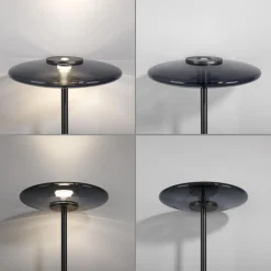 Lampa podłogowa z dotykowym ściemniaczem PURE VITRUM SZARY (481-15) - Paul Neuhaus