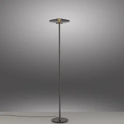 Lampa podłogowa z dotykowym ściemniaczem PURE VITRUM SZARY (481-15) - Paul Neuhaus