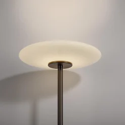 Lampa podłogowa z dotykowym ściemniaczem PURE VITRUM CIEMNOMETALOWO-BRĄZOWY (481-34) - Paul Neuhaus