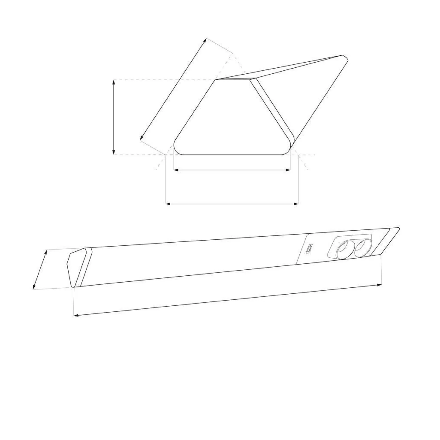Lampa Podszafkowa Dual 18W 4000K + Gniazda 230V (EKB1445) - Eko-Light