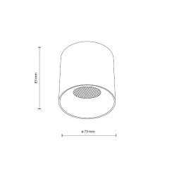Lampa przysufitowa BLAZE BLACK CCT 12W (18158) - TK Lighting