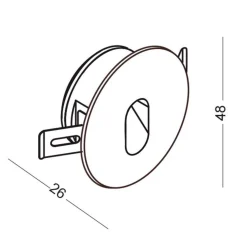 Lampa Schodowa LESEL 002 (100201302) - Elkim Lighting