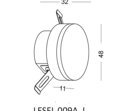 Lampa Schodowa LESEL 009A L (1009A1303) - Elkim Lighting