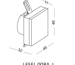 Lampa Schodowa LESEL 008A L (1008A1303) - Elkim Lighting