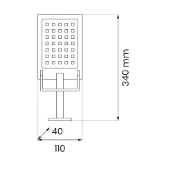 Lampa Solarna Adik 500LM 6500K IP44 (EKO0615) - Eko-Light