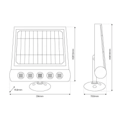 Lampa Solarna Talent 8W 4000K IP65 (EKO8328) - Eko-Light