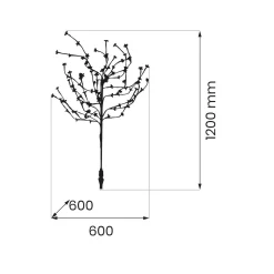 Lampa Solarna Tree 120cm RGB+3000K IP44 (EKO1448) - Eko-Light