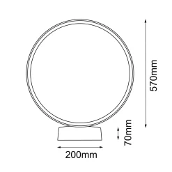 Lampa stojąca ogrodowa Abira 57 - Antracyt (640 mm) 4000K (9913) - Shilo Garden