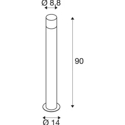 Lampa stojąca ogrodowa GRAFIT 90 (1006182) - SLV
