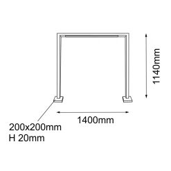 Lampa stojąca ogrodowa Taketa - Antracyt (1140 mm) (9936) - Shilo Garden