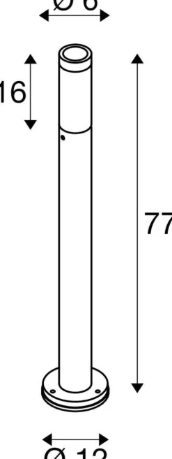 Lampa stojąca zewnętrzna S-TUBE 75 (1007652) - SLV