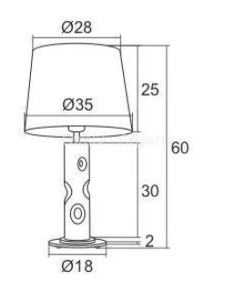 Lampa stołowa 1 pł. NANCY ARGON 3844