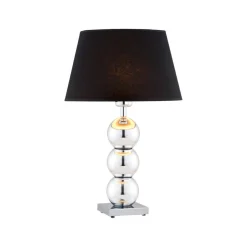 lampa stołowa 1 pł. FUDŻI chrom + czarny 1 x E27/60W ARGON 3622