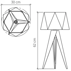 Lampa stołowa Angular (QN-ANGULAR-TL-TEAK) - Quintiesse