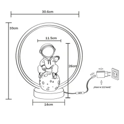 LAMPA STOŁOWA ASTRONAUTA (EX15S020U-1) - Zuma Line