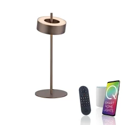 Lampa stołowa ściemnialna, sterowana Smart Q-ROTATE BRĄZOWA (4324-34) - Paul Neuhaus