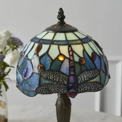 Lampa Stołowa Dragonfly blue (64088) Tiffany
