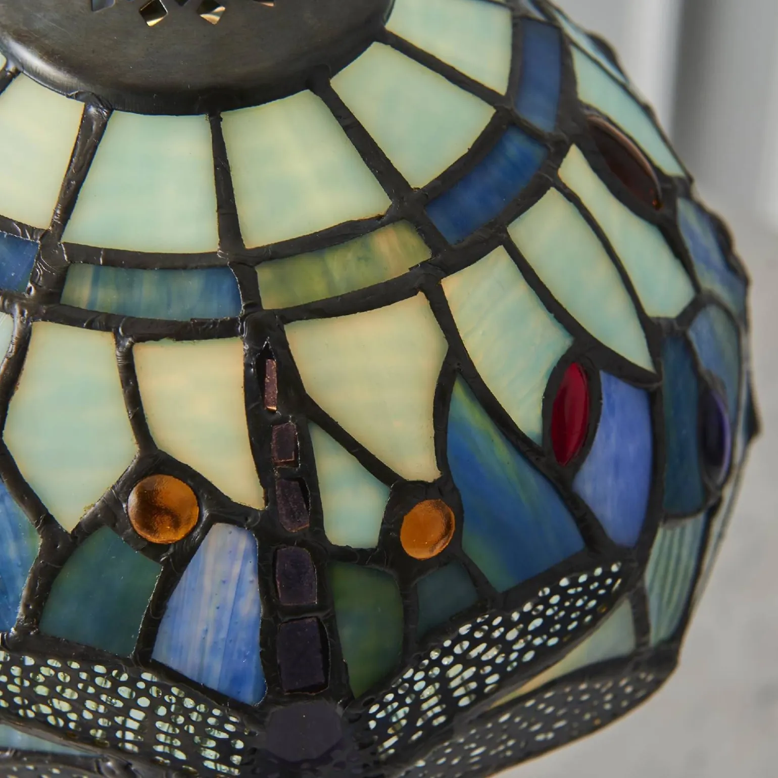 Lampa Stołowa Dragonfly blue (64088) Tiffany