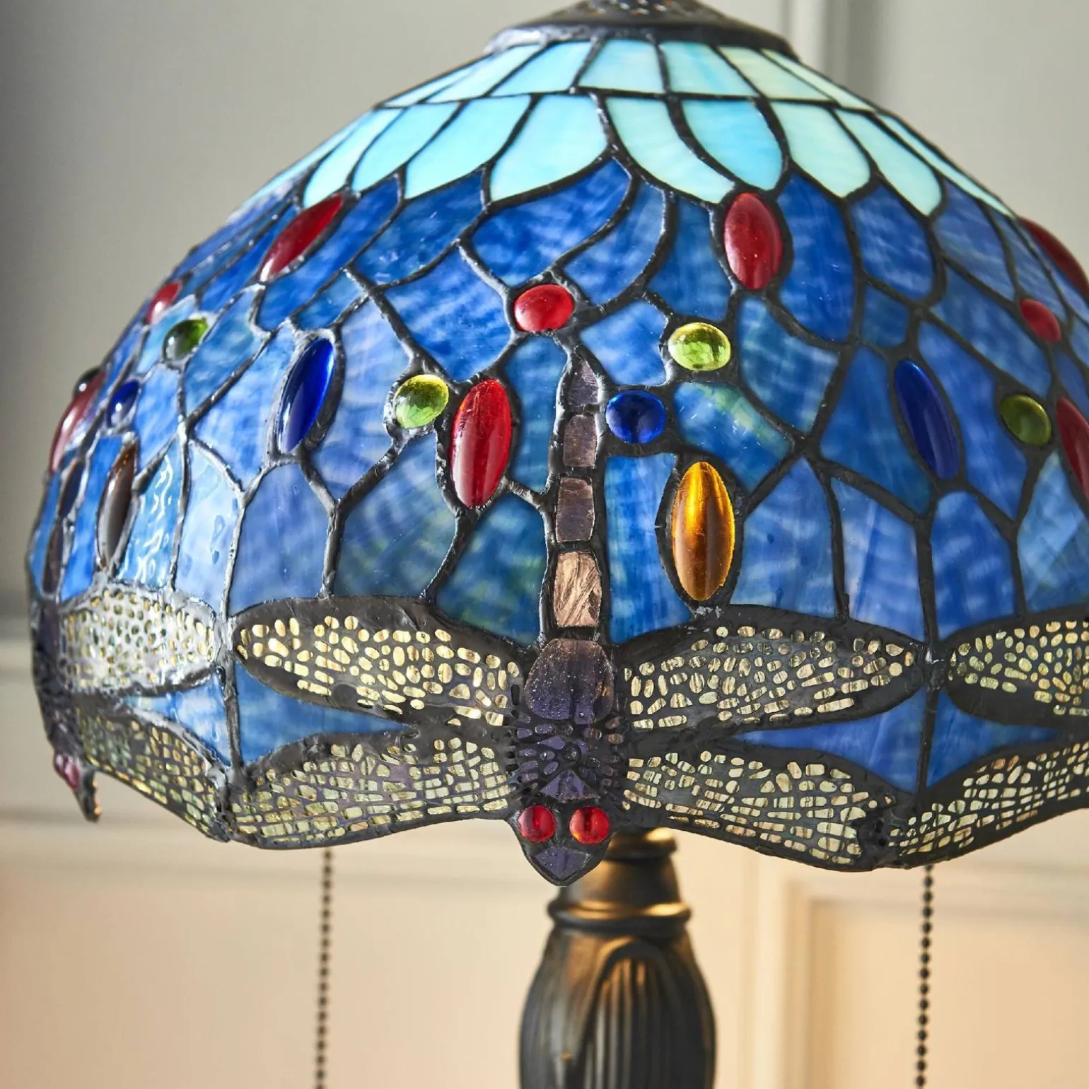 Lampa Stołowa Dragonfly blue (64090) Tiffany