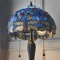 Lampa Stołowa Dragonfly blue (64090) Tiffany