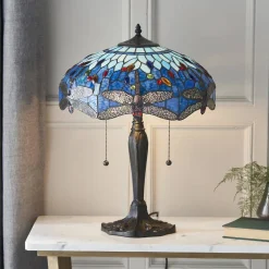 Lampa Stołowa Dragonfly blue (64089) Tiffany