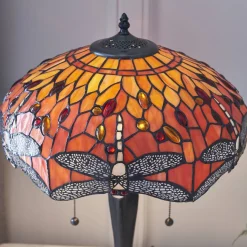 Lampa Stołowa Dragonfly flame (64093) Tiffany