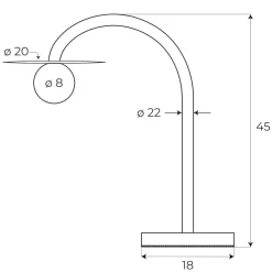 Lampa stołowa ENIGMA czerwona (T0060) - MAXLIGHT