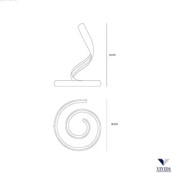 Lampa Stołowa FLAME Kol. Biały 4000K (0029.40.BI N) - Vivida