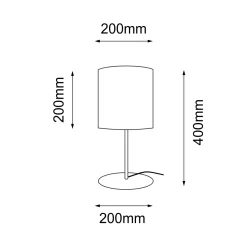 Lampa stołowa Lamego G - Czarna (400 mm) (2026) - Shilo