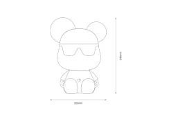 LAMPA STOŁOWA MIŚ CZARNA/BLACK (KDR-604B-BL) - Zuma Line