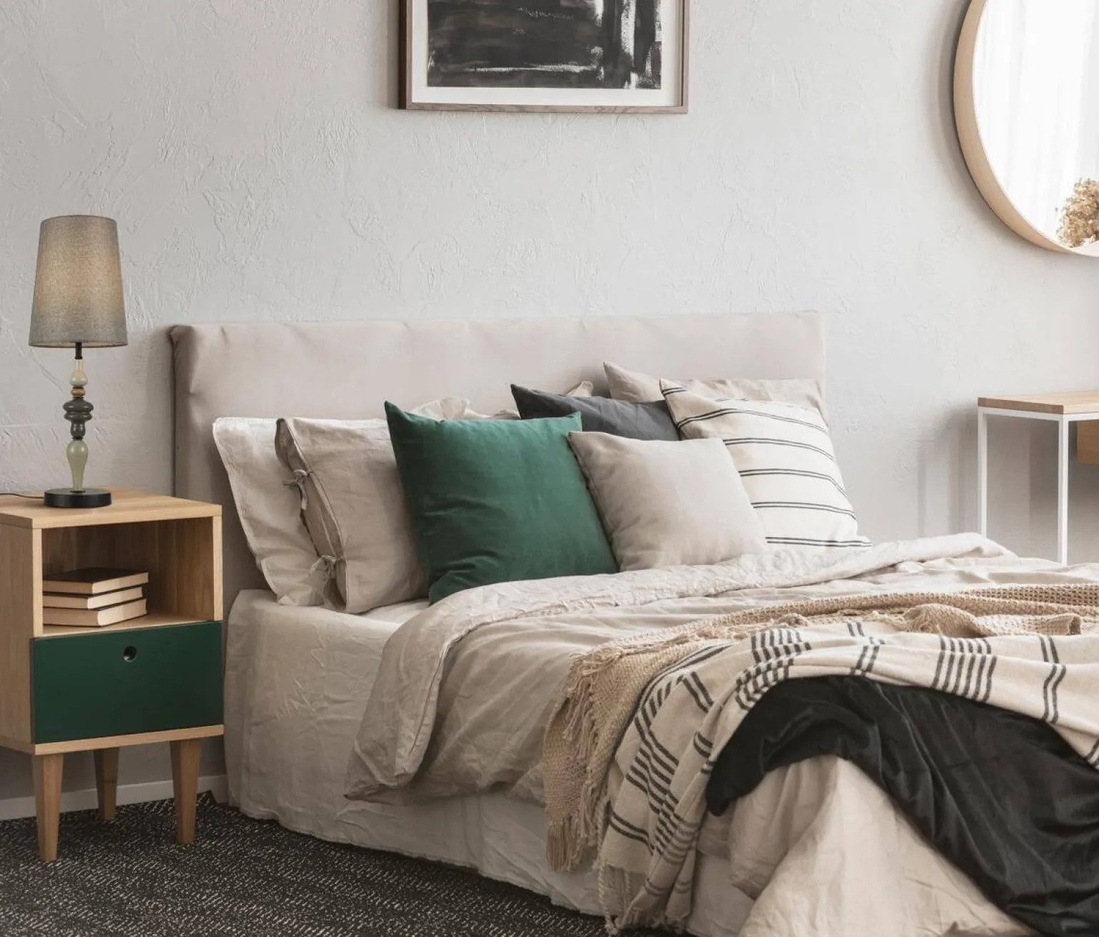 Lampa stołowa Nerom (TB-22374A-BK) - Italux