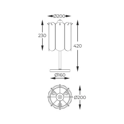 Lampa stołowa NIRA złota (MT3523-3S-EGN) - Zuma Line