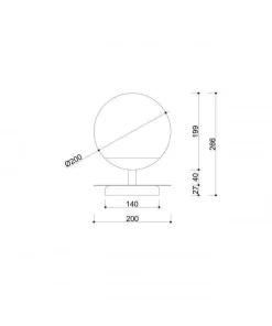 Lampa Stołowa PLAAT ST Kol. Czarny (PLS132P1) - Ummo