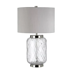 Lampa stołowa Sola - 1 źródło światła - Srebrny abażur (QN-SOLA-TL-S) - Quintiesse